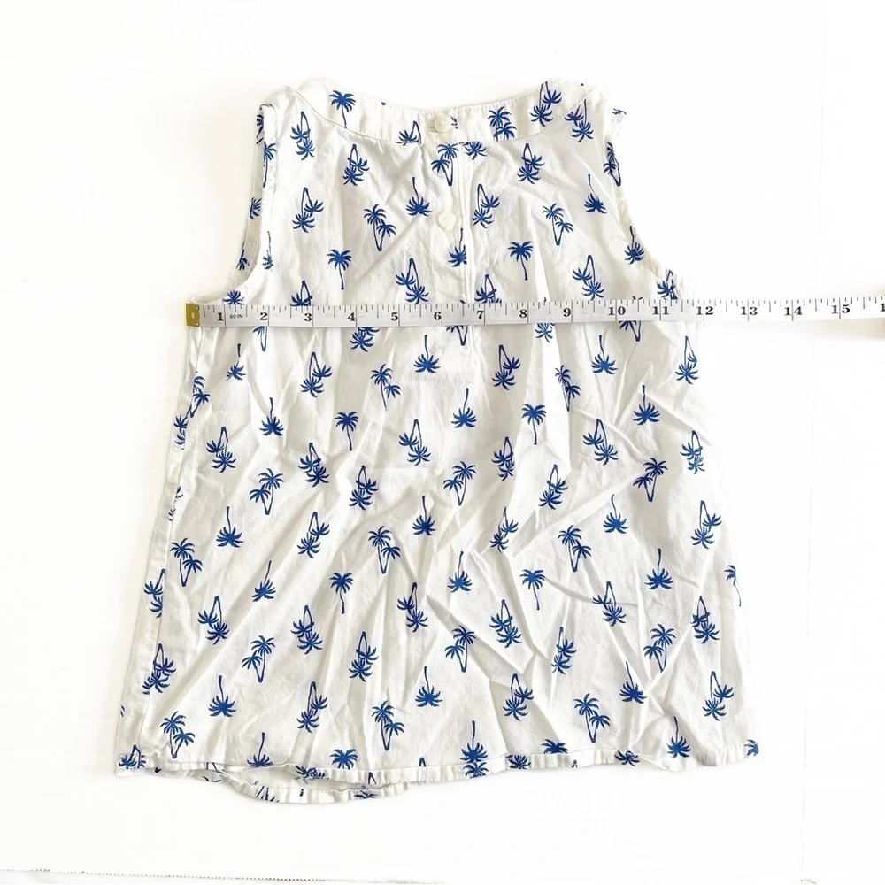 CARTER’S Girl’s Sleeveless Palm Tree Collared Top - Size 5